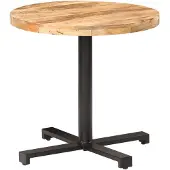 vidaXL Bistrotafel rond Ø80x75 cm ruw mangohout