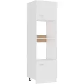 vidaXL Magnetronkast Lyon 60x57x207 cm bewerkt hout wit