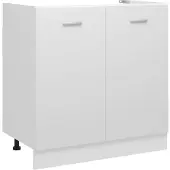 vidaXL Wastafelonderkast Lyon 80x46x81,5 cm bewerkt hout wit