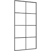 vidaXL Schuifdeur 102,5x205 cm aluminium en ESG-glas zwart
