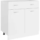 vidaXL Onderkast met lade Lyon 80x46x81,5 cm bewerkt hout wit
