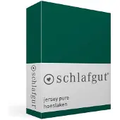 Schlafgut Pure Jersey Hoeslaken L - 140x200 - 160x220 690 Green Deep