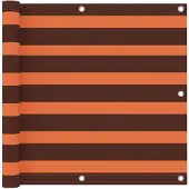 vidaXL Balkonscherm 90x500 cm oxford stof oranje en bruin