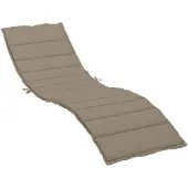 vidaXL Ligbedkussen 200x50x3 cm oxford stof taupe