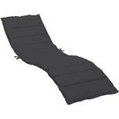 vidaXL Ligbedkussen 200x70x3 cm oxford stof zwart