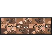 vidaXL Keukenmat wasbaar Coffee 60x180 cm bruin