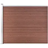vidaXL Schuttingpaneel, composiet (WPC), 175x146 cm, bruin