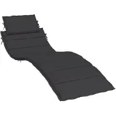 vidaXL Ligbedkussen 186x58x4 cm oxford stof zwart