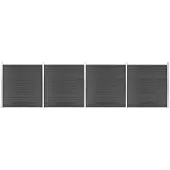 vidaXL Schuttingpanelenset 699x186 cm HKC zwart