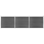 vidaXL Schuttingpanelenset 526x146 cm HKC zwart