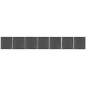 vidaXL Schuttingpanelenset 1218x186 cm HKC zwart