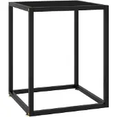 vidaXL Salontafel met zwart glas 40x40x50 cm zwart