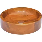 vidaXL Wastafel ø40x10 cm massief teakhout
