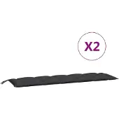 vidaXL Tuinbankkussen 180x(50+50)x7 cm oxford stof zwart