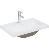 vidaXL Inbouwwastafel met kraan 61x39x18 cm keramiek wit