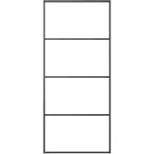 vidaXL Schuifdeur 90x205 cm aluminium en ESG-glas zwart