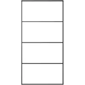 vidaXL Schuifdeur 102,5x205 cm aluminium en ESG-glas zwart