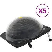 vidaXL Solarverwarmingen voor zwembad 5 st 75x75x36 cm HDPE aluminium