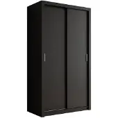 Meubella Kledingkast mat zwart - 120x62x215 - Kleerkast schuifdeur