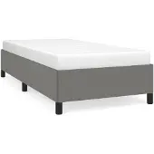 vidaXL Bedframe zonder matras 100x200 cm stof donkergrijs