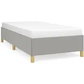 vidaXL Bedframe zonder matras 90x200 cm stof lichtgrijs