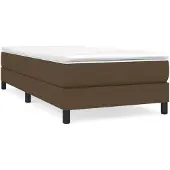 vidaXL Boxspring bed 90x190 cm stof donkerbruin