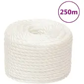 vidaXL Werktouw 10 mm 250 m polypropeen wit