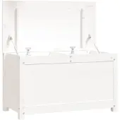 vidaXL Opbergbox wit 80x40x45,5 cm massief grenenhout