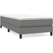 vidaXL Boxspring bed 80x200 cm stof donkergrijs