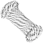 vidaXL Boottouw gevlochten 3 mmx50 m polyester wit