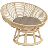 vidaXL Zitkussen rond Ø 60x11 cm oxford stof taupe