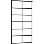 vidaXL Schuifdeur 102x205 cm ESG-glas en aluminium zwart