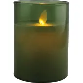 Peha Led kaars | | 10 cm (In glas, Timer, Groen)