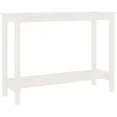 vidaXL Wandtafel 110x40x80 cm massief grenenhout wit