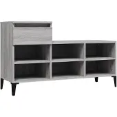 vidaXL Schoenenkast 102x36x60 cm bewerkt hout sonoma grijs