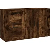 vidaXL Dressoir 100x33x59,5 cm bewerkt hout gerookt eikenkleurig