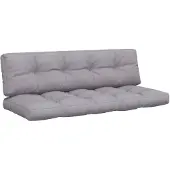 vidaXL Palletkussens 2 st stof grijs