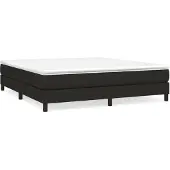 vidaXL Boxspring bed stof zwart 160x200 cm