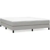 vidaXL Boxspring bed stof lichtgrijs 160x200 cm