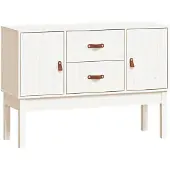 vidaXL Dressoir 110x40x78 cm massief grenenhout wit