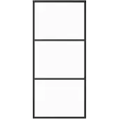 vidaXL Schuifdeur 90x205 cm ESG-glas en aluminium zwart