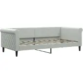 vidaXL Slaapbank 90x190 cm fluweel lichtgrijs