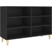 vidaXL Dressoir 103,5x35x70 cm bewerkt hout zwart