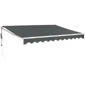 vidaXL Luifel automatisch uitschuifbaar 3x2,5 m antracietkleurig