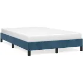 vidaXL Bedframe zonder matras 120x200 cm fluweel donkerblauw