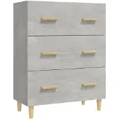 vidaXL Dressoir 70x34x90 cm bewerkt hout betongrijs