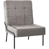 vidaXL Relaxstoel, 65x79x87 cm, lichtgrijs, fluweel