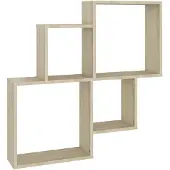 vidaXL Wandschap kubus 80x15x78,5 cm bewerkt hout sonoma eiken