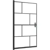 vidaXL Douchewand 80x140 cm ESG zwart