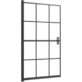 vidaXL Douchewand 80x140 cm ESG zwart